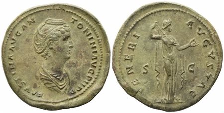 Faustina I Augusta, Sestertius, Rome, 138-141; Æ (28,28 g; 34 mm; 11 h)