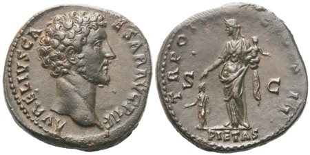 Marcus Aurelius Caesar (139-161), Sestertius struck under Antoninus Pius, Rome, 148-149; Æ(24,38 g; 32,6 mm; 6 h)