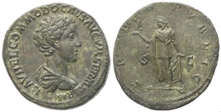 Commodus Caesar (166-177), Sestertius struck under Marcus Aurelius, Rome, 175-176; Æ (22,68 g; 31,4 mm; 12 h)