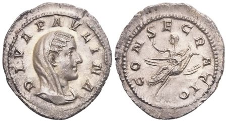 Diva Paulina (died before 235), Denarius struck under Maximinus I, Rome, 236-238; AR (2,68 g; 21,2 mm; 12 h)