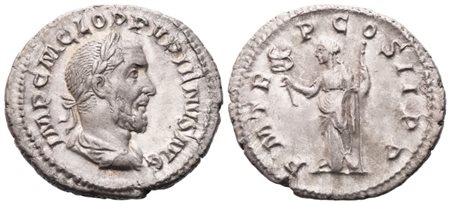 Pupienus (238), Denarius, Rome, c. April – June 238; AR (3,04 g; 19,5 mm; 12 h)