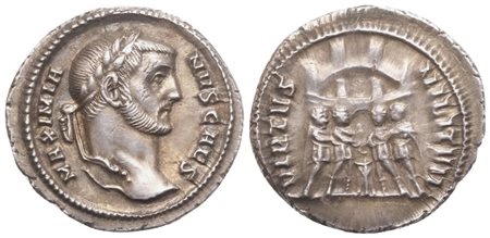 Galerius Maximianus Caesar (293-305), Argenteus, Rome, 294; AR (3,50 g; 18,4 mm; 12 h)