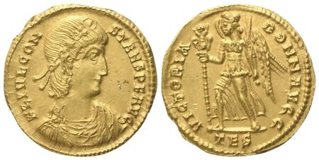 Constans (337-350), Solidus, Thessalonica; AV (4,27 g; 21,1 mm; 6 h)