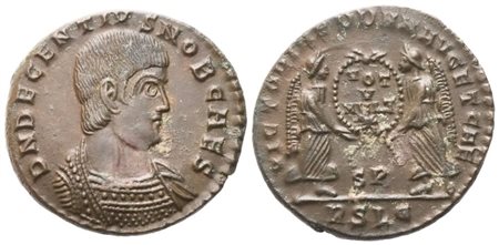 Decentius Caesar (351-353), Nummus, Londinium; Æ (2,72 g; 19,8 mm; 7 h)
