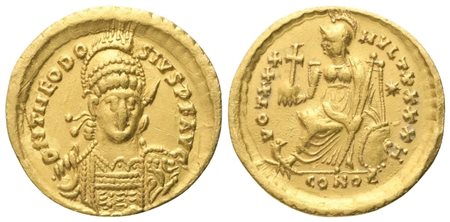 Theodosius II (402-450), Solidus, Constnatinople, c. 430-440; AV (3,6 g; 19,5 mm; 6 h)