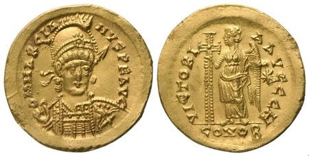 Marcianus (450-457), Solidus, Constantinopolis, c. 450; AV (4,47 g; 20 mm; 6 h)