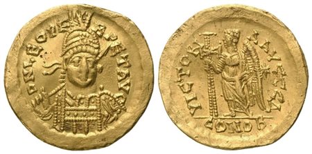 Leo I (457-474), Solidus, Constantinopolis, 562 or 466; AV (4,45 g; 20,2 mm; 6 h)