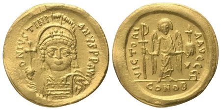 Justinian I (527-565), Solidus, Constantinopolis; AV (4,47 g; 19,8 mm; 7 h)