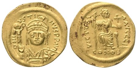 Justin II (565-578), Solidus, Constantinopolis; AV (4,39 g; 19,7 mm; 6 h)