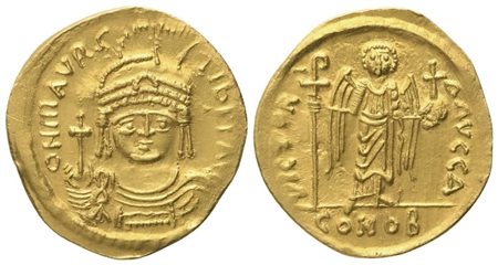 Maurice Tiberius (582-602), Solidus, Constantinopolis; AV (4,34 g; 21,5 mm; 5 h)