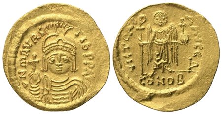 Maurice Tiberius (582-602), Solidus, Constantinopolis; AV (4,44 g; 20,4 mm; 6 h)