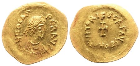 Phocas (602-610), Tremissis, Constantinopolis; AV (1,52 g; 17 mm; 6 h)