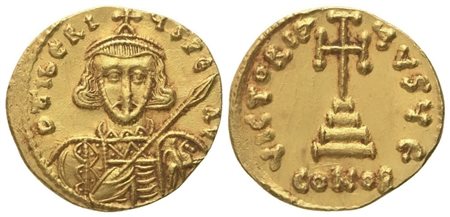 Tiberiuis III Apsimar (698-705), Solidus, Constantinopolis; AV (4,45 g; 19,2 mm; 6 h)