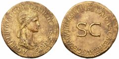 Agrippina Maior (died 33), Sestertius struck under Claudius, Rome, 50-54; Æ (29,83 g; 37 mm; 6 h)