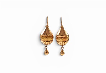 Orecchini borbonici in oro 14 kt