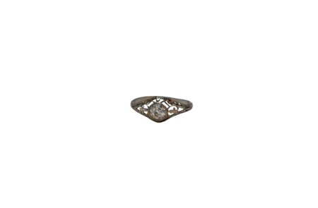 Anello in platino con diamante