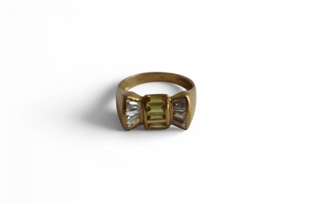 Anello in oro 750 e zirconia cubica