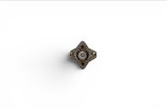 Anello in oro bianco e giallo con diamanti e zaffiri