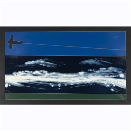 Franco Angeli (Roma 1935 - 1988) "Orientale" 1984-86 60x100 cm. tecnica mista...