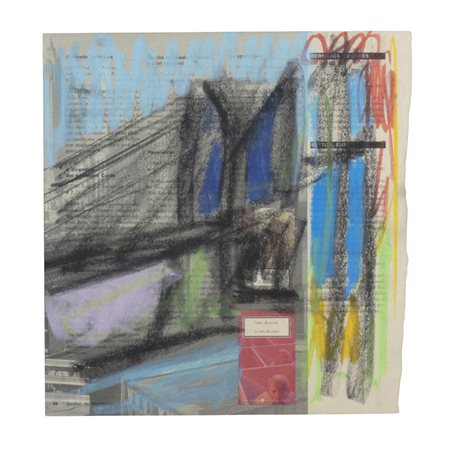 B.Zarro (Roma 1955) "Senza titolo" 24x23cm. tecnica mista su pagina di...