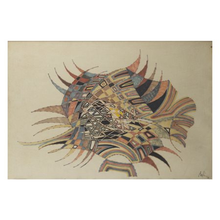 Corrado Cagli (Ancona 1910 - Roma 1976) "Senza titolo" 1964 43x62,5 cm....