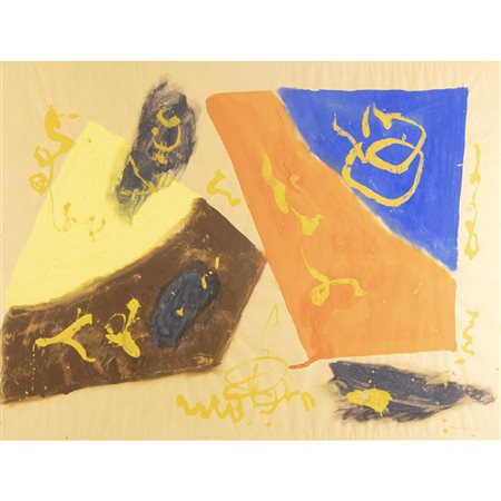 Luigi Montanarini (Firenze 1906 - Roma 1998) "Senza titolo" 60x80 cm. gouache...
