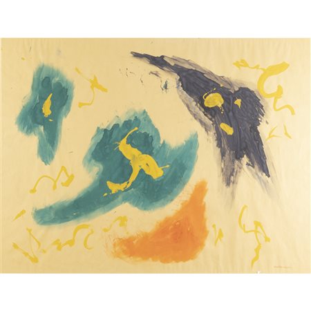 Luigi Montanarini (Firenze 1906 - Roma 1998) "Senza titolo" 60x80 cm. gouache...