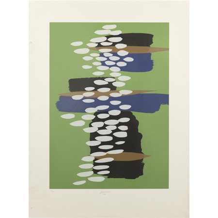 Bruno Munari (Milano 1907 - 1998) "Tempera" 1987 80x60 cm. serigrafia a...