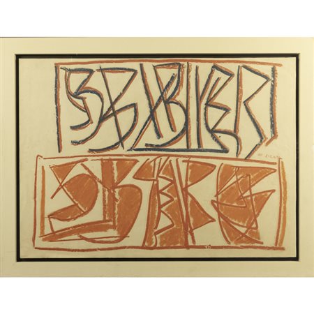 Riccardo Licata (Torino 1929 - Venezia 2014) "Senza titolo" 1988 48x67 cm....