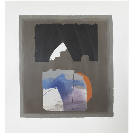 Giuseppe Santomaso (Venezia 1907 - 1990) "Senza titolo" 1987 74x69 cm....