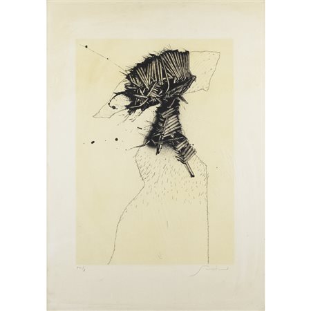 Emilio Scanavino (Genova 1922 - Milano 1986) "Senza titolo" 70x50 cm....