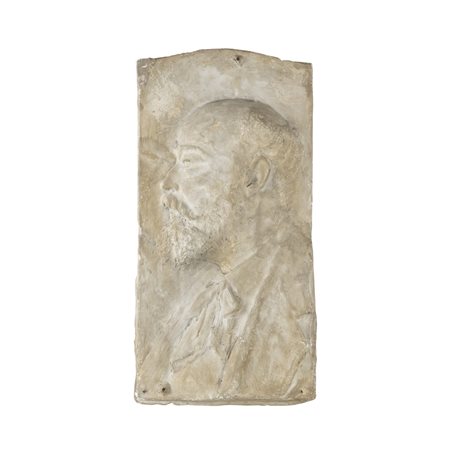 Mario Rutelli (Palermo 1859 - Roma 1941) "Autoritratto" 1914 59,5x30 cm....