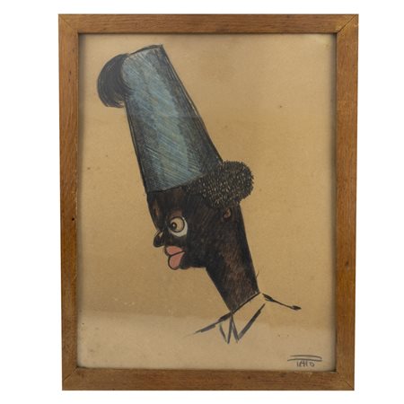 (Guglielmo Sansoni) Tato (Bologna 1896 - Roma 1974) "Caricatura di uomo...