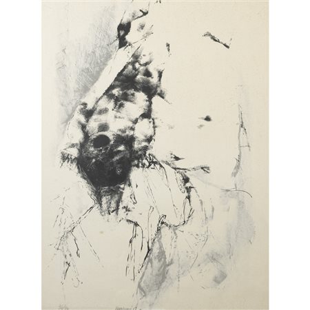 Renzo Vespignani (Roma 1924 - 2001) "Senza titolo" 1963 53,5x40 cm....