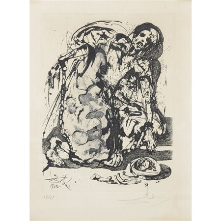 Salvador Dalì (Figueres 1904 - 1989) "La Vida es Sueño" 1975 37,5x27,5 cm....
