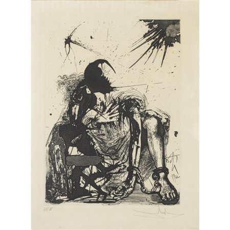 Salvador Dalì (Figueres 1904 - 1989) "La Vida es Sueño" 1975 37,5x27,5 cm....