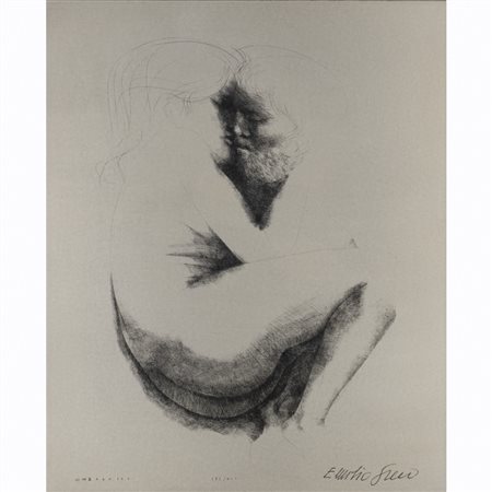 Emilio Greco (Catania 1913 - Roma 1995) "Amanti" 1972 30x 25 cm. incisione su...
