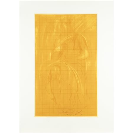 Piero Guccione (Scicli 1935 - Modica 2018) "Studio del Mosè" 70,5x50 cm....
