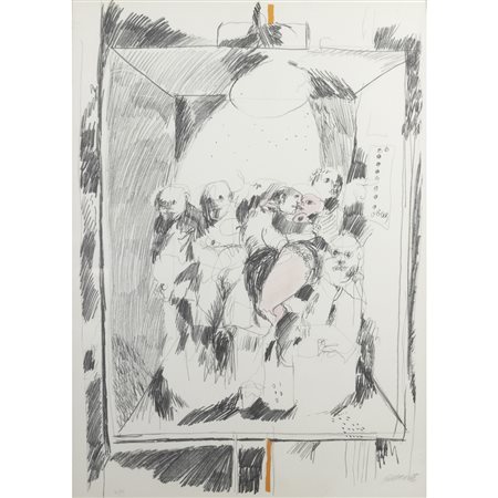Antonio Possenti (Lucca 1933 - 2016) "Senza titolo" 70x50 cm. litografia a...