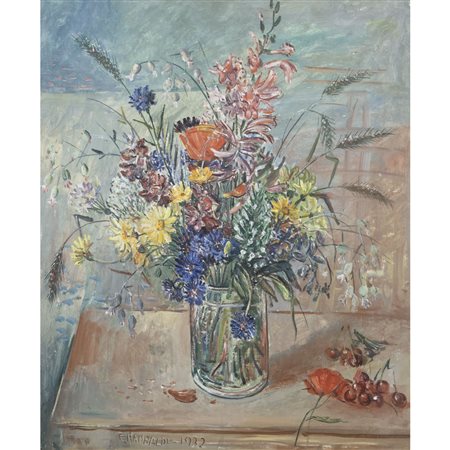Emanuele Rambaldi (Pieve di Teco 1903 - Savona 1968) "Natura morta" 1932...