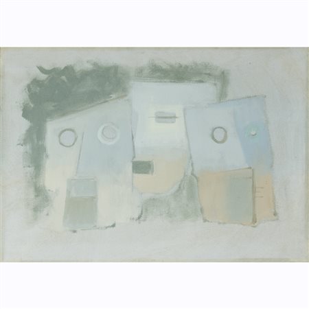 Franco Villoresi (Città di Castello 1920 - Arezzo 1975) "Tre figure nello...