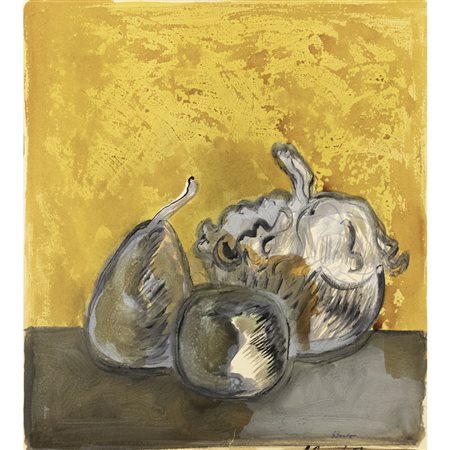 Gian Paolo Berto (Adria 1940 - Roma 2022) "Natura morta" 54x48 cm. tempera su...