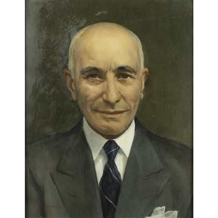 Carlo Romagnoli (Roma 1888 - 1965) "Ritratto di uomo" 45x35 cm. olio su tela,...