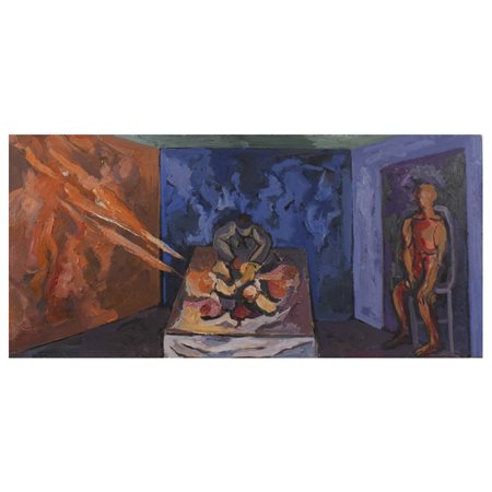 Saverio Terruso (Monreale 1939 - Milano 2003) "Il convitato di pietra" 1982...
