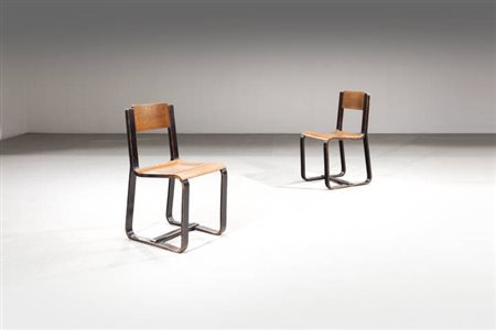 GIUSEPPE PAGANO POGATSCHNIG<BR>Coppia di sedie