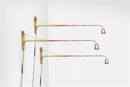 PRODUZIONE ITALIANA<BR>Set di tre lampade da muro estensibili