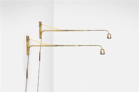 PRODUZIONE ITALIANA<BR>Set di due lampade da muro estensibili