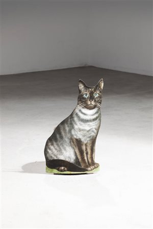 PIERO FORNASETTI<BR>Milano 1913 - 1988<BR>Gettacarte mod. Gatto