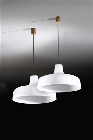 IGNAZIO GARDELLA<BR>Coppia di lampade a sospensione mod. Paolina