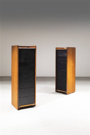 AFRA E TOBIA SCARPA<BR>Coppia di cassettiere della serie Artona